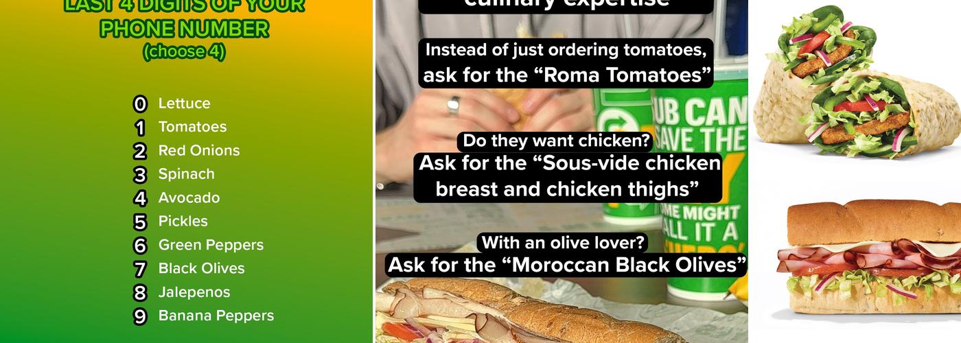 Subway Menu