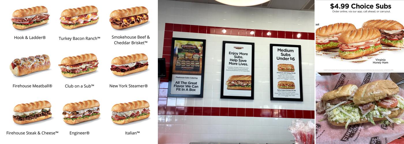 Firehouse Subs Cache Road Menu
