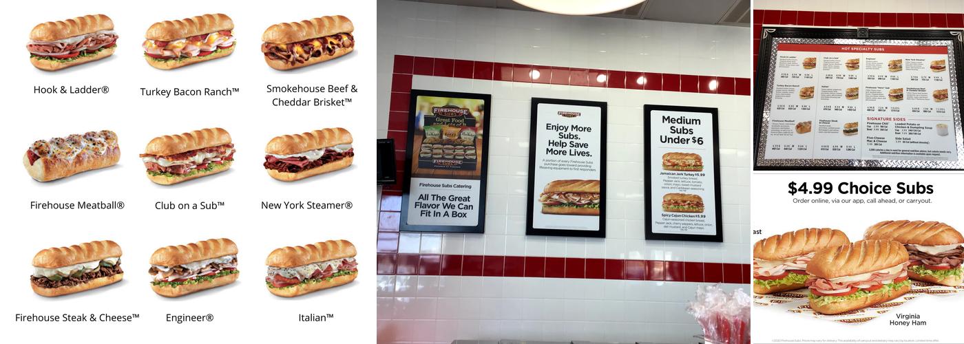 Firehouse Subs Cache Road Menu