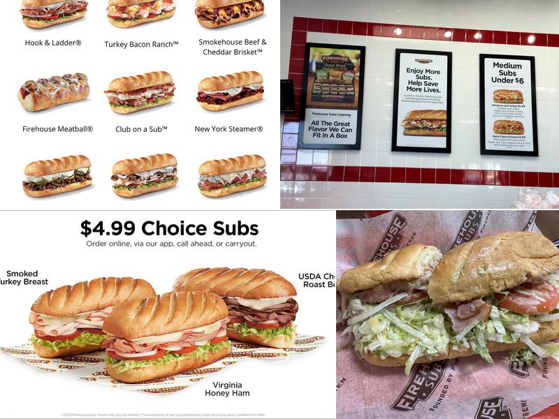 Firehouse Subs Cache Road Menu