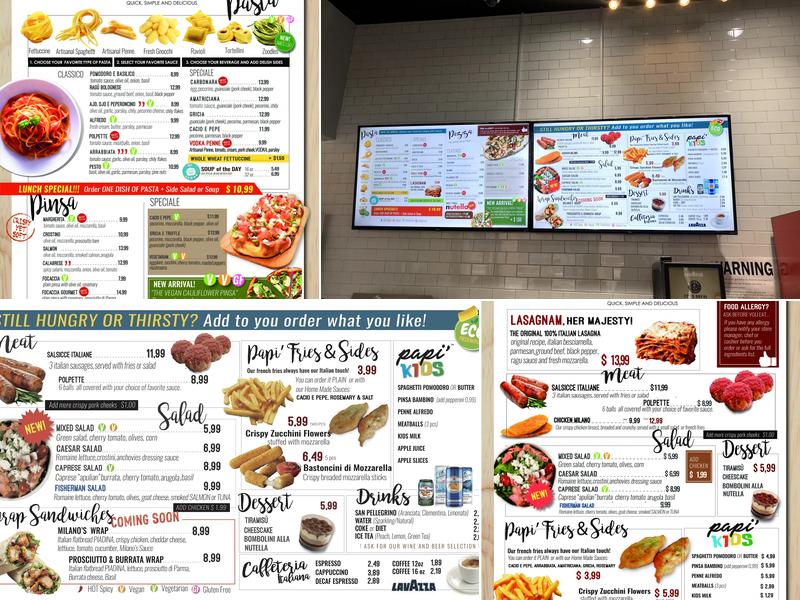 Papi’ Italian Street Food Menu