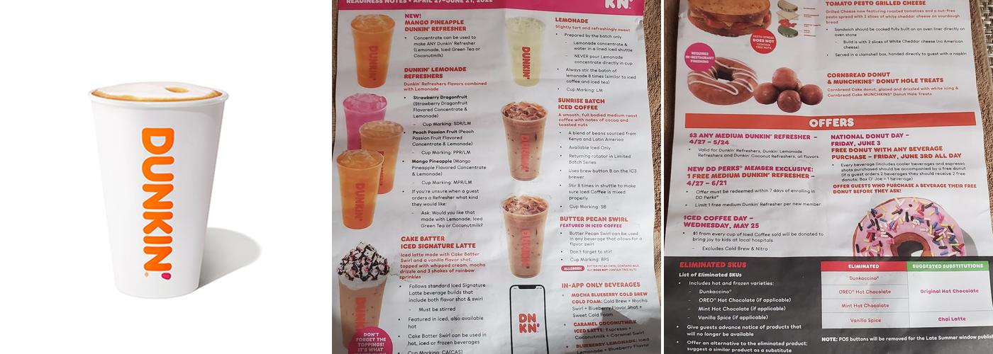 Dunkin' Menu
