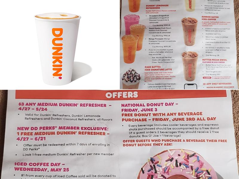 Dunkin' Menu