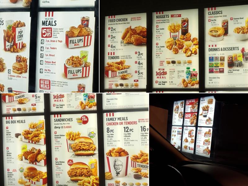 KFC Menu