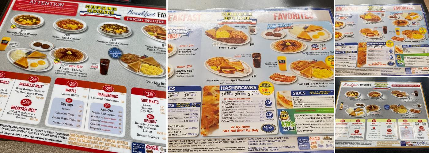 Waffle House Menu