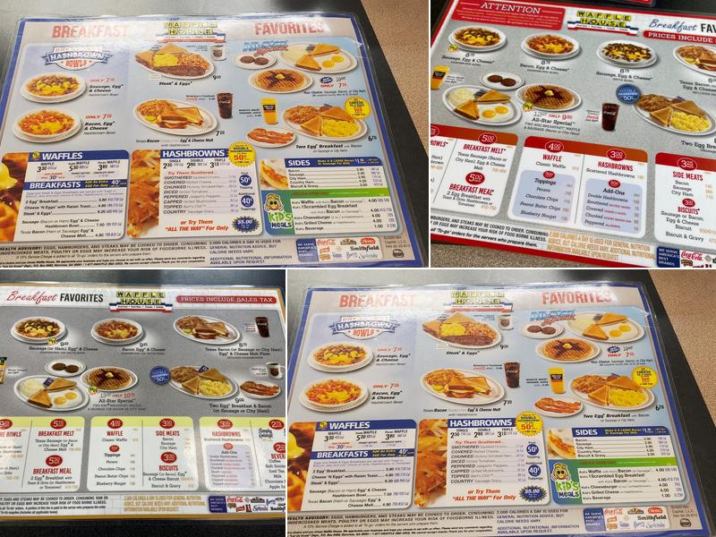 Waffle House Menu