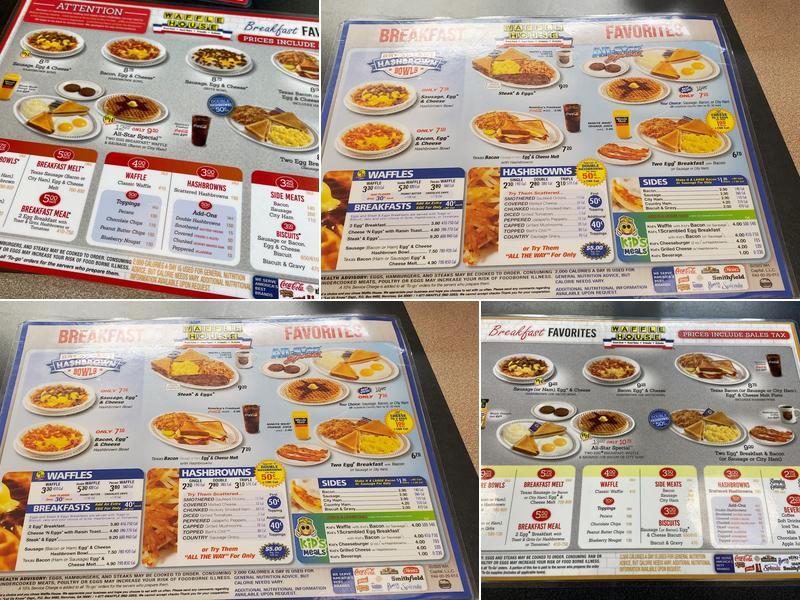 Waffle House Menu