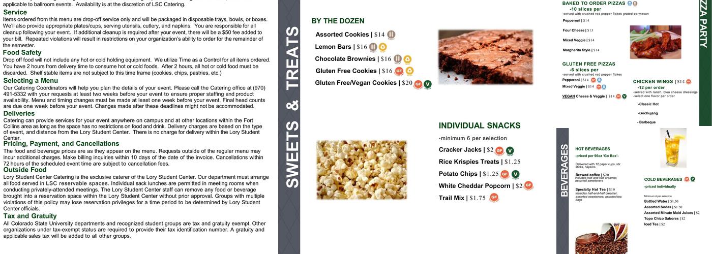 Lory Student Center Menu