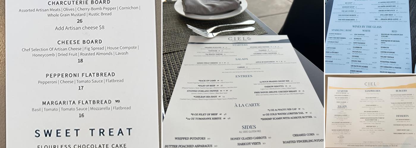 CIELO Menu
