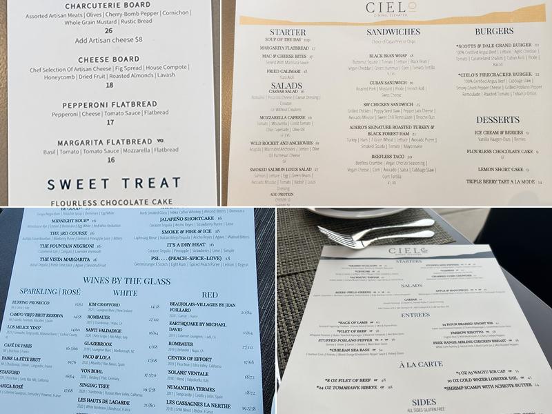 CIELO Menu