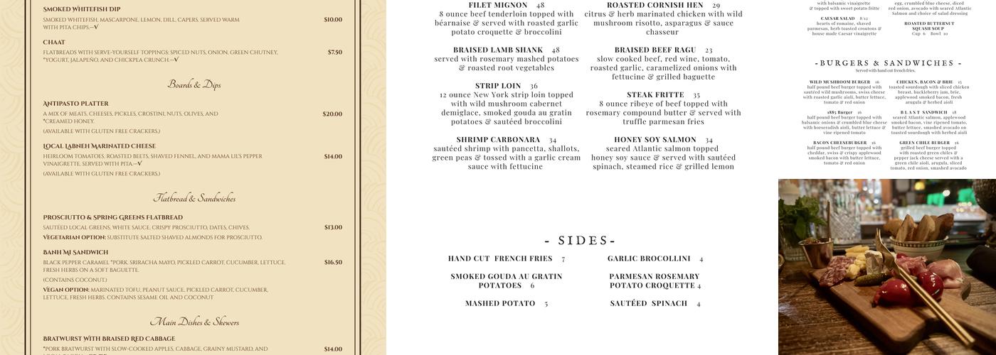 The Rathskeller Menu
