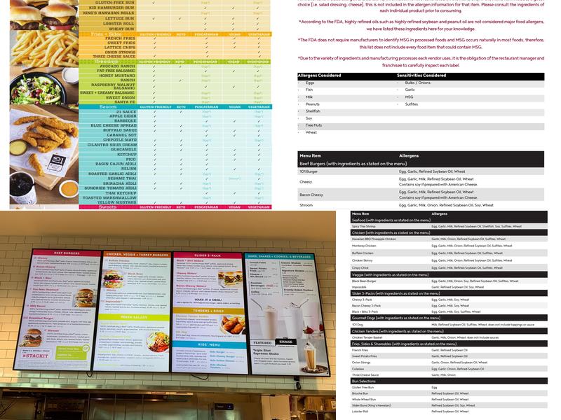 Burger 21 Menu