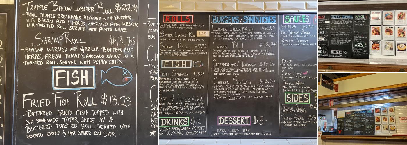 Fat Cheeks Menu