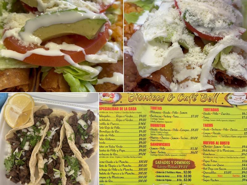 Bionicos Y Cafe Bell Menu