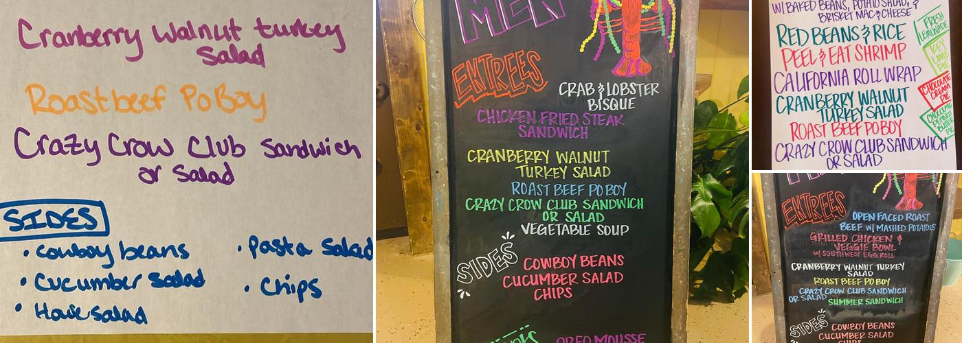 2 Old Crows Menu