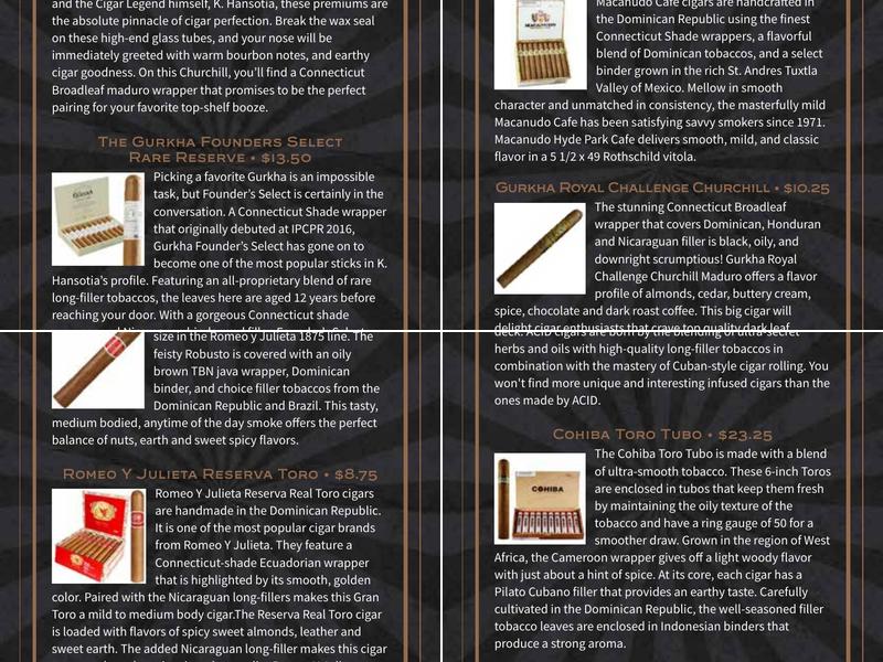 The Still House at Gervasi Vineyard Menu