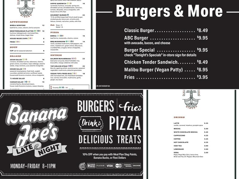 Perk Coffee Bar at Physical Sciences Menu