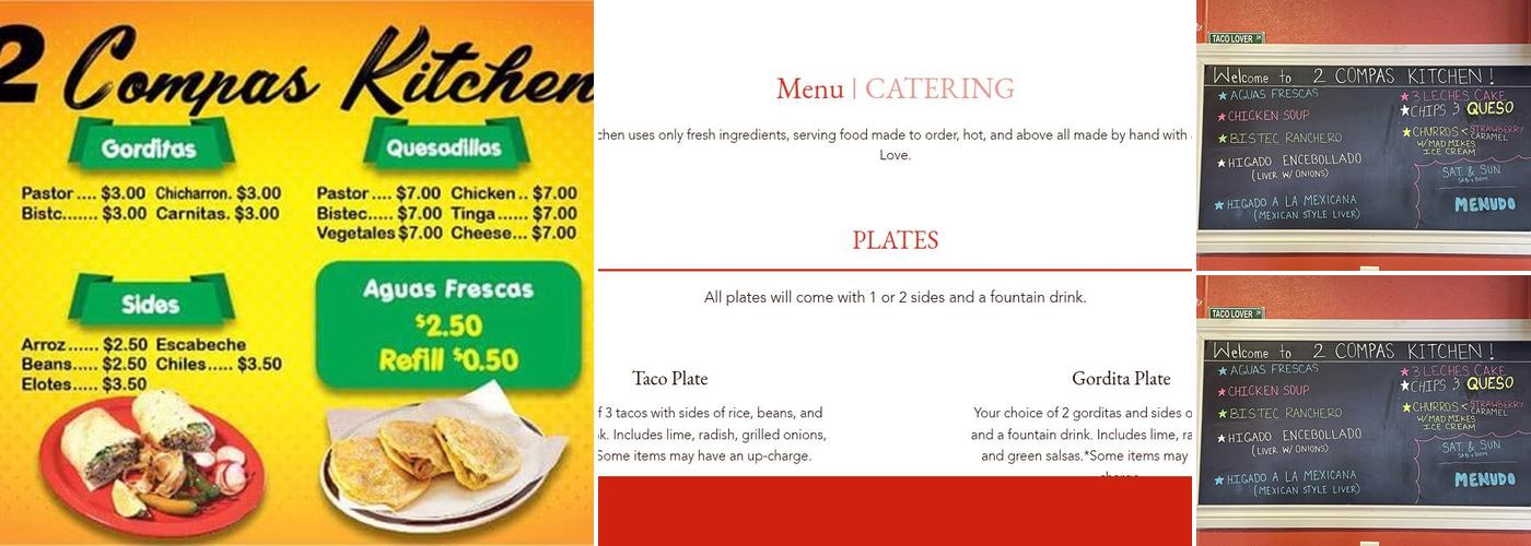 2 Compas Kitchen Menu