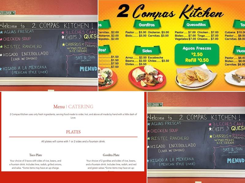 2 Compas Kitchen Menu