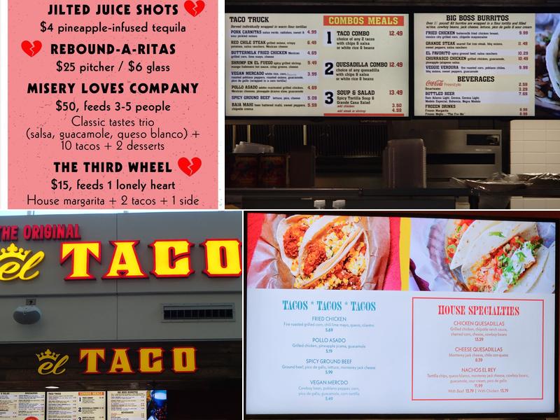 The Original El Taco Menu