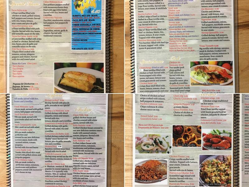 El Trópico Bar Restaurant Menu