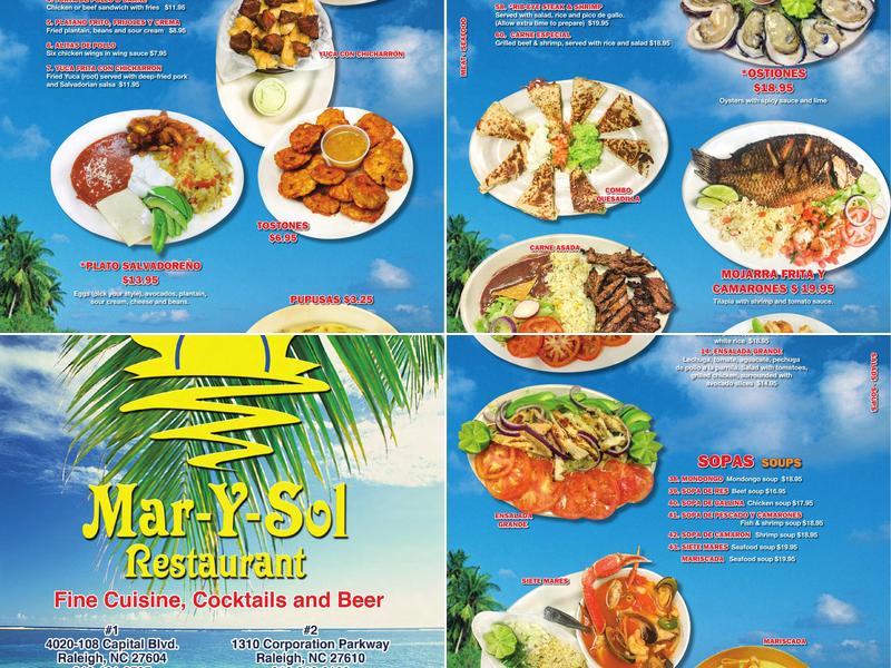 Mar-Y-Sol Restaurant Menu