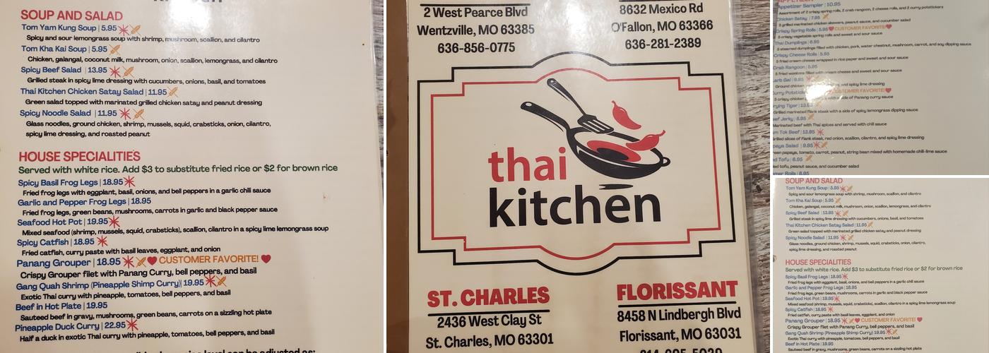 Thai Kitchen - St. Charles Menu