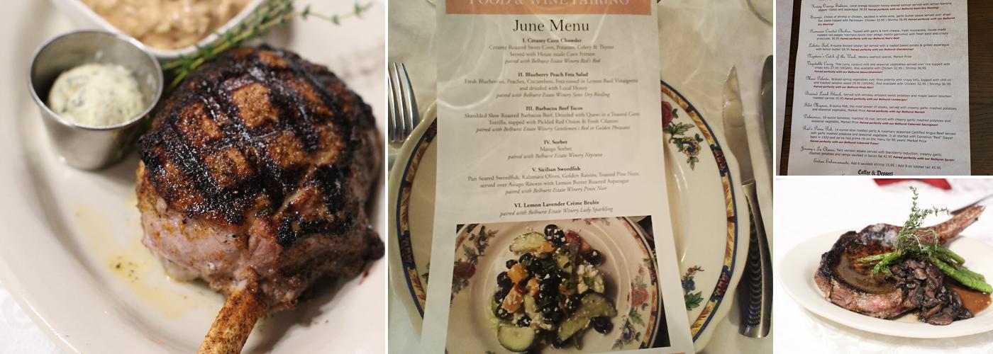 Edgar’s Restaurant in the Castle Menu