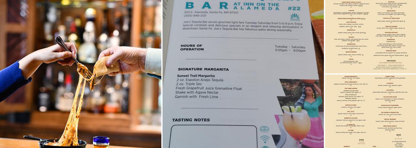 Joe's Tequila Bar Menu