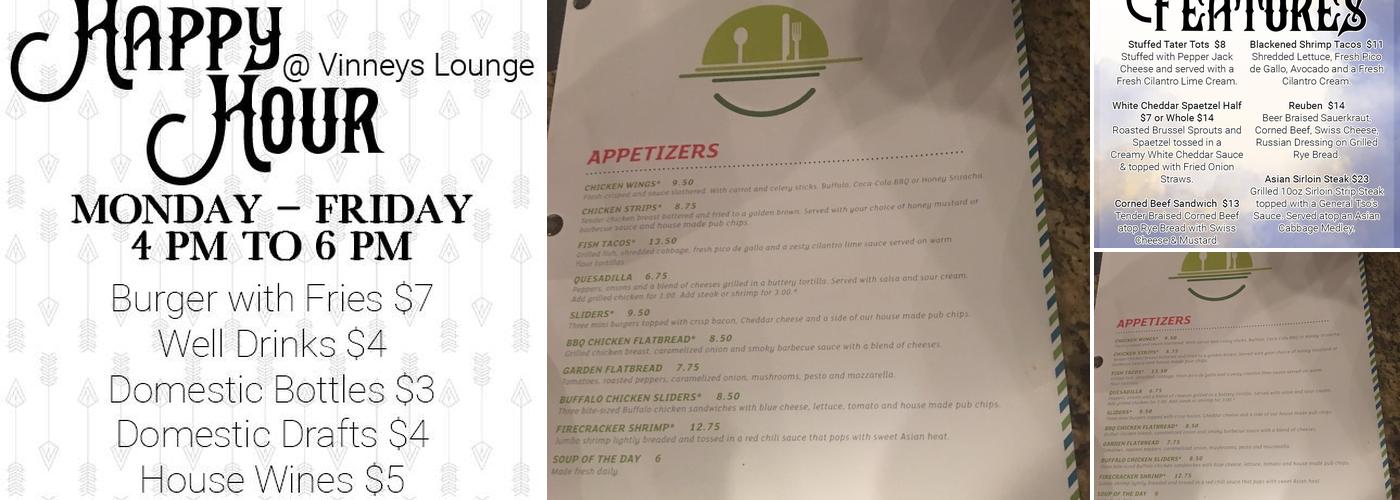 Vinney's Lounge Menu