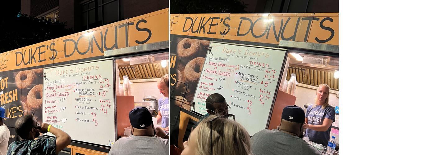 Duke’s Donuts Menu