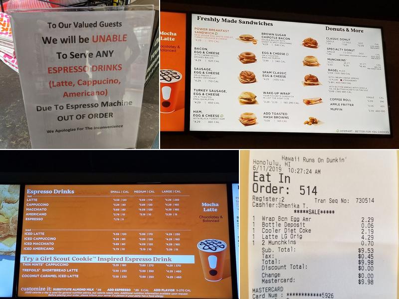 Dunkin' Menu