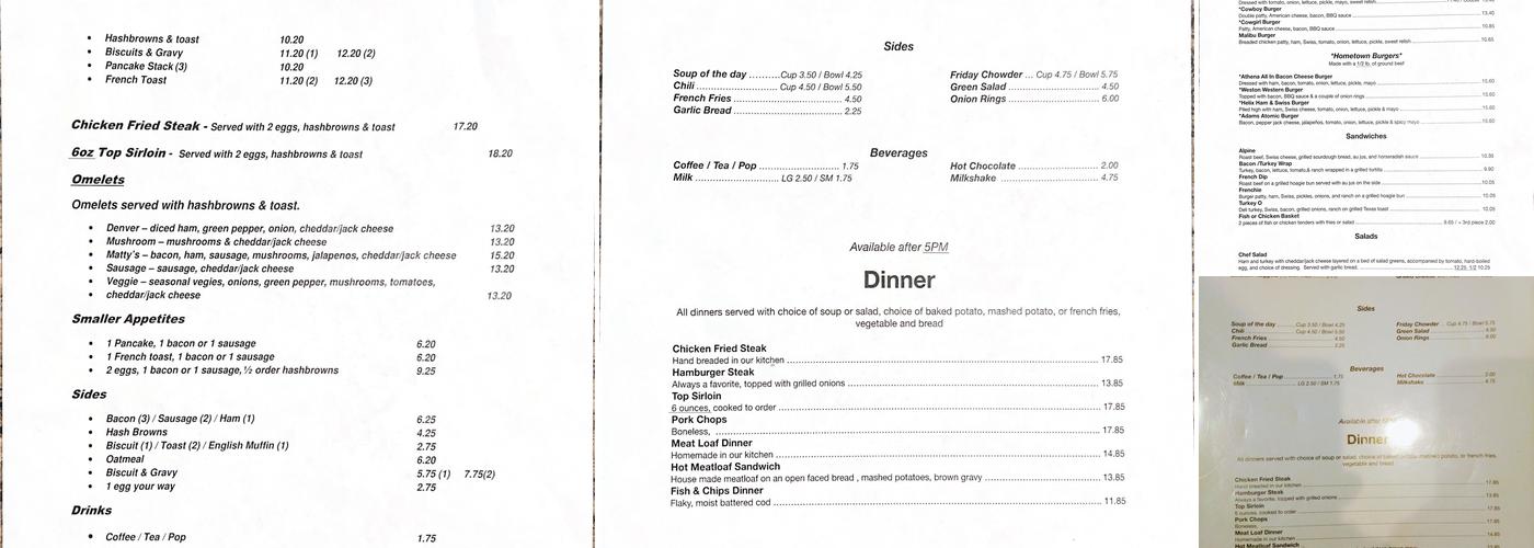 Doubletree Restaurant and Bar Menu