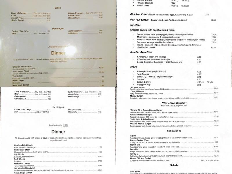 Doubletree Restaurant and Bar Menu