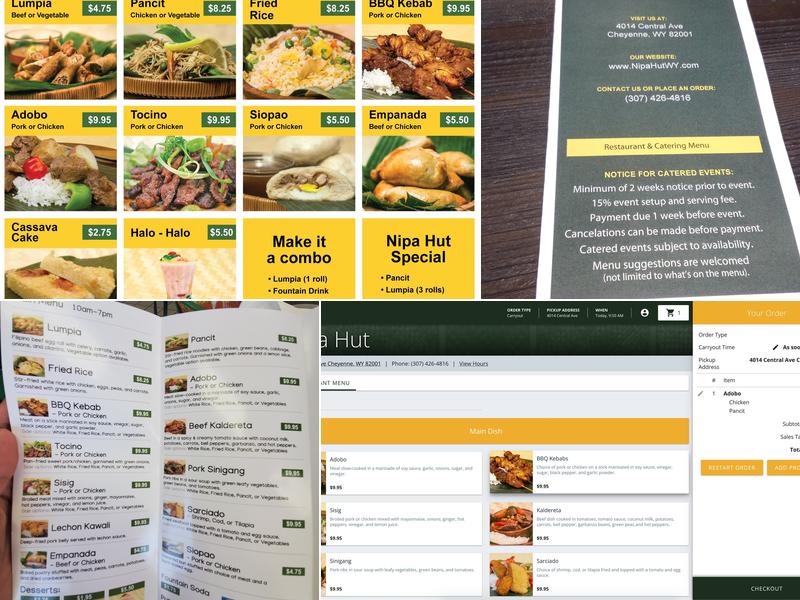 Nipa Hut Menu