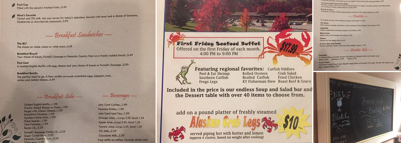 Hidden Waters Restaurant Menu