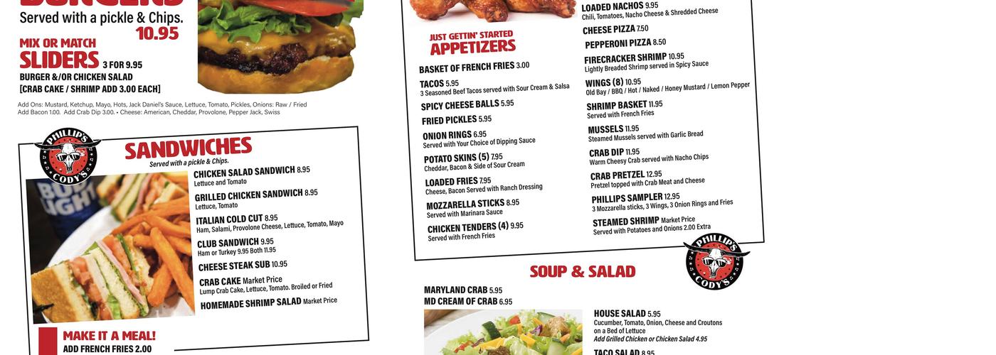 Phillips Inn Menu