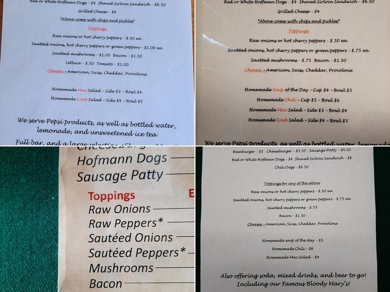 The Tavern Menu