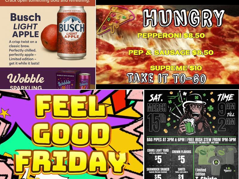 Caesar's Barroom Menu