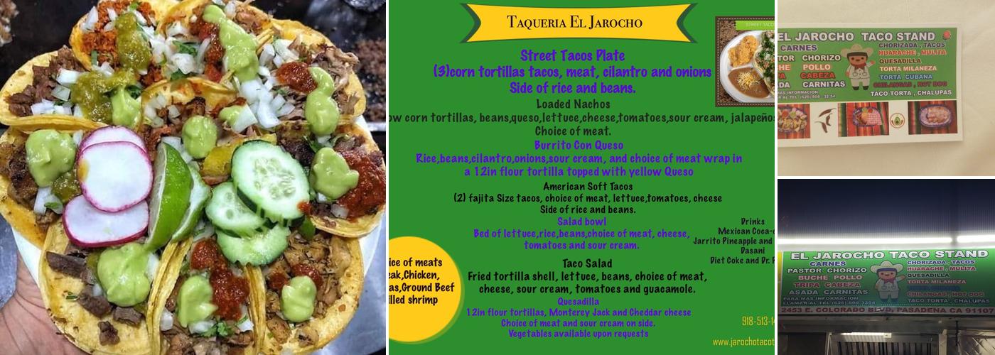 El Jarocho Taco Stand Menu