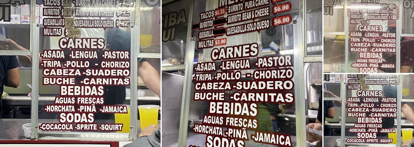 Tacos Los Morales Menu