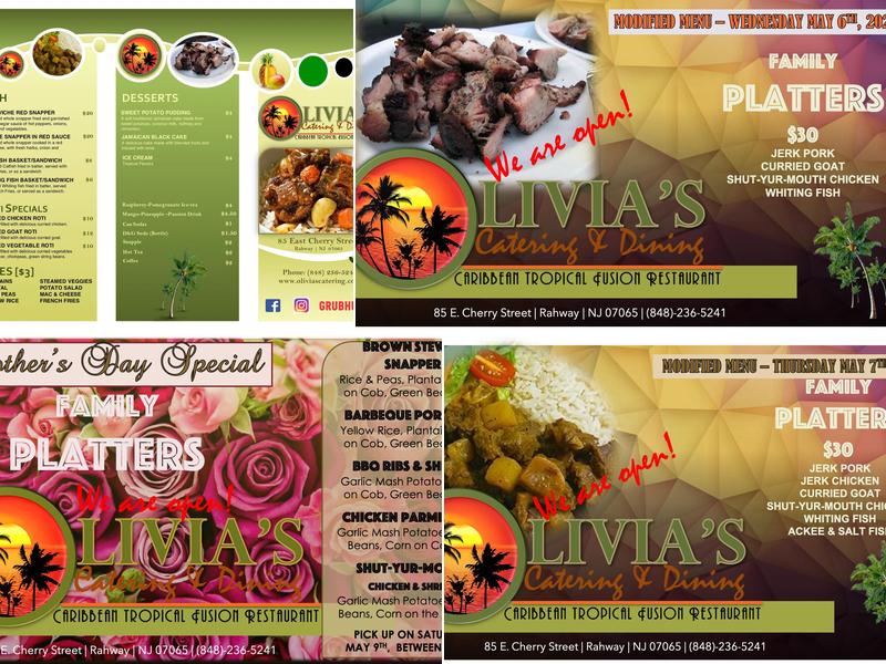 Olivia's Catering and Dining Menu