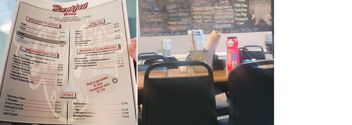 Coby Jo’s Diner Menu