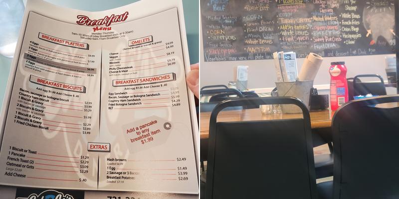 Coby Jo’s Diner Menu