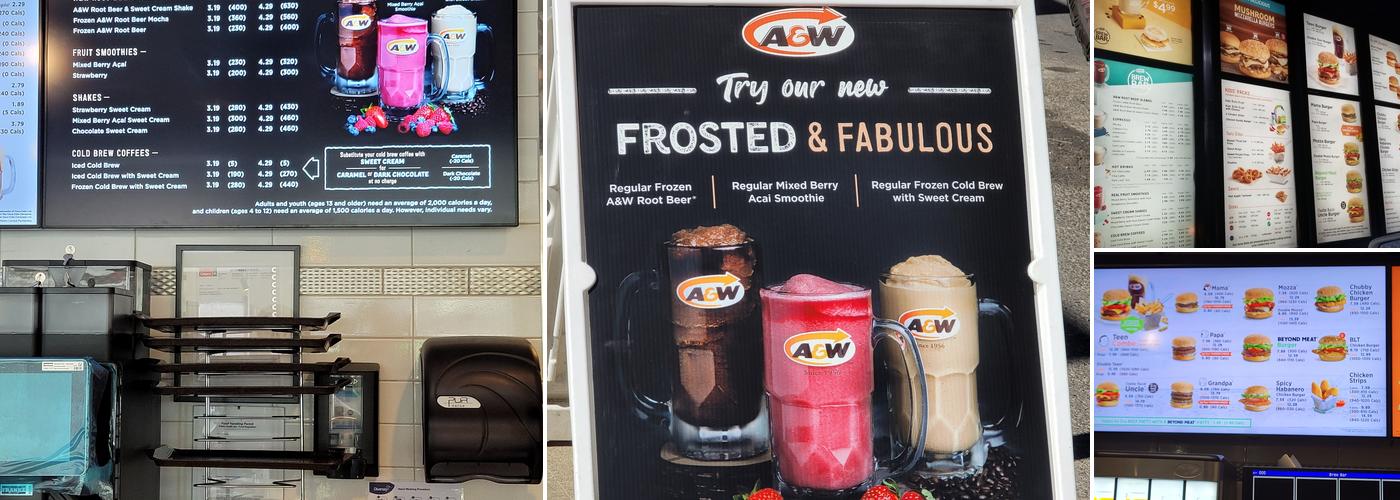 A&W Canada Menu