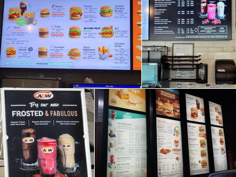 A&W Canada Menu