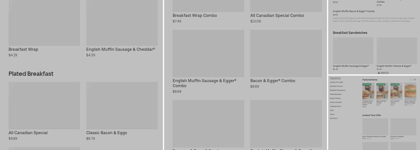 A&W Canada Menu
