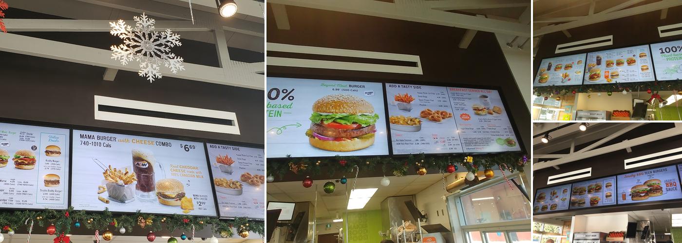 A&W Canada Menu