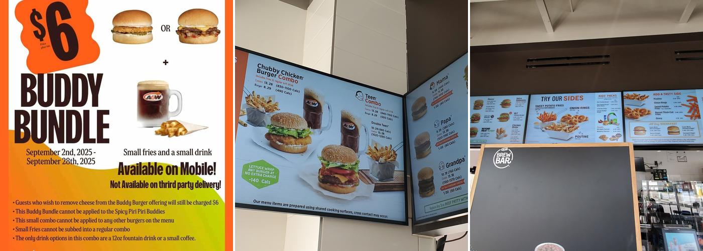A&W Canada Menu