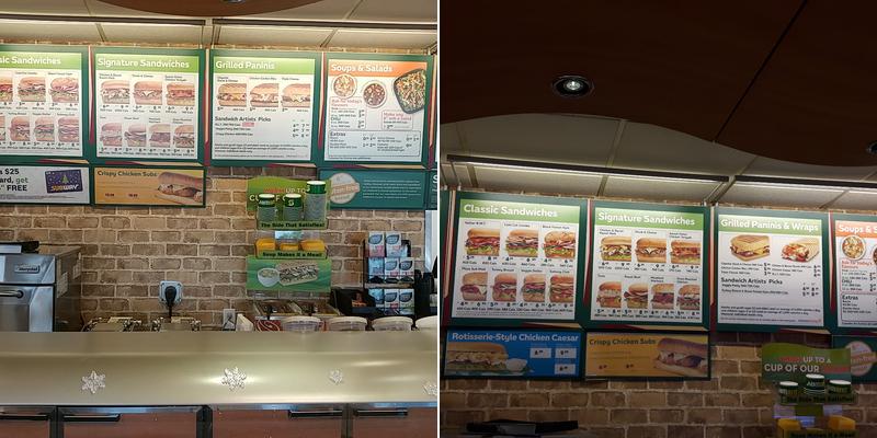 Subway Menu